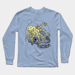 Greater Blue Ringed Octopus Doodle Long Sleeve T-Shirt